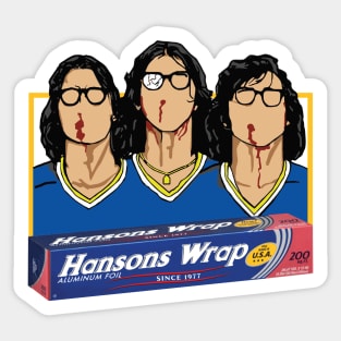 Hanson Brothers Hockey Slapshot Aluminum Foil Sticker